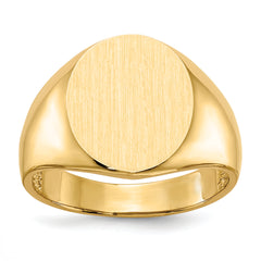 14k 13.5mm x 15.0mm Open Back Mens Signet Ring