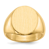 14k 14.0 x18.0mm Open Back Mens Signet Ring