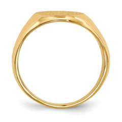 14k 11.5x16.0mm Closed Back Mens Signet Ring