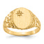 14k 9.0x11.0mm Closed Back Diamond Signet Ring Mounting (No Stone Included)
