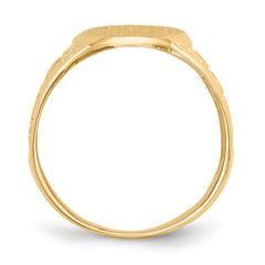 14k 11.0x15.0mm Open Back Diamond Mens Signet Ring Mounting (No Stone Included)