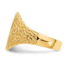 14k 12.0x16.0mm Open Back Diamond Mens Signet Ring Mounting (No Stone Included)