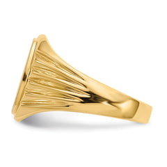 14k 10.0x13.5mm Open Back Diamond Mens Signet Ring Mounting (No Stone Included)