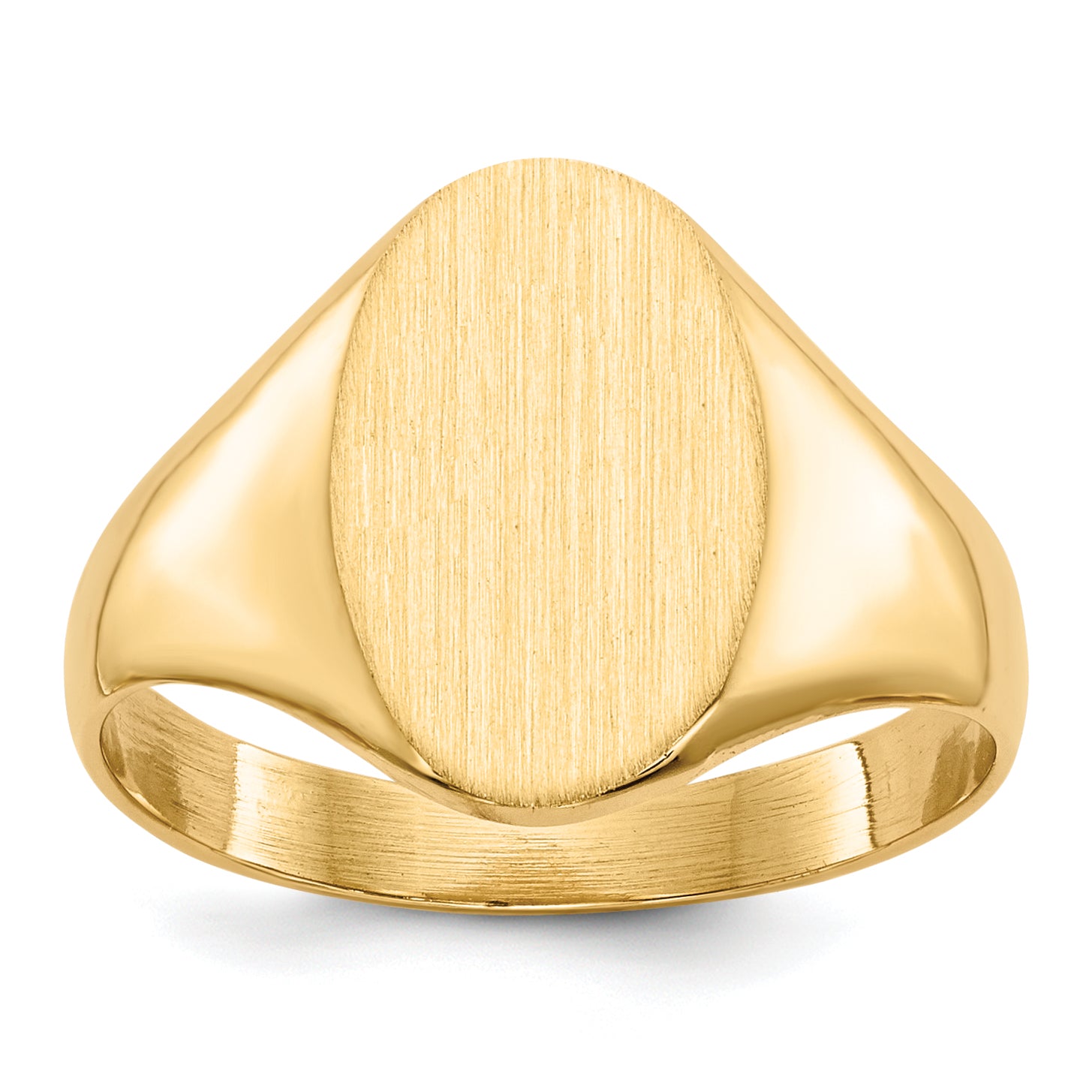14k 8.5x12.0mm Closed Back Signet Ring