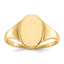 Open Back Signet Ring in 14K Yellow Gold, 2mm Brushed & Satin, Size 7 - Sophia Jewelers