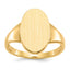Curved Split Shoulders Open Back Signet Ring in 14K Yellow Gold, Size 6 - Sophia Jewelers