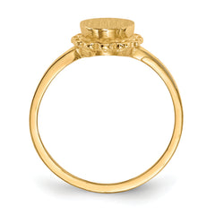 14k 6.5x7.0mm Open Back Signet Ring