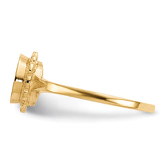 14k 6.5x7.0mm Open Back Signet Ring