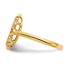 14k 6.0x11.5mm Open Back Diamond Signet Ring Mounting (No Stone Included)