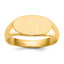 East-West Smaller Oval Open Back Signet Ring in 14K Yellow Gold, Size 6 - Sophia Jewelers