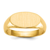 14k 13.5x7.0mm Open Back Signet Ring