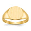 14k 9.5x10.0mm Closed Back Signet Ring
