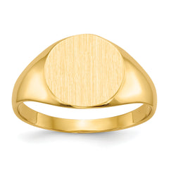 14k 9.5x10.0mm Closed Back Signet Ring