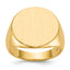 14k 18.0x17.5mm Closed Back Mens Signet Ring