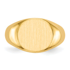 14k 13.5x12.5mm Open Back Mens Signet Ring