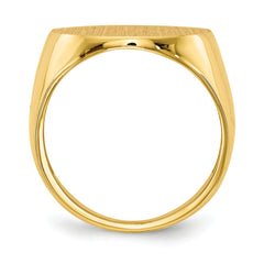 14k 18.0x17.5mm Open Back Mens Signet Ring