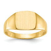 14k 9.0x8.5mm Closed Back Signet Ring