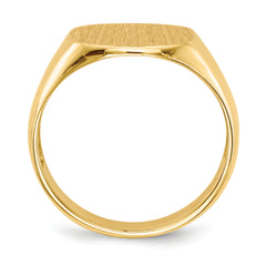 14k 13.5x12.0mm Open Back Mens Signet Ring