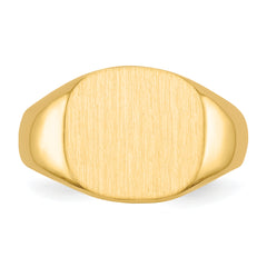 14k 13.5x12.0mm Open Back Mens Signet Ring
