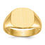 Men's Cushion Open Back Signet Ring in 14K Yellow Gold, 4mm, Size 10 - Sophia Jewelers