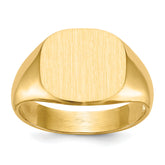14k 13.5x12.0mm Open Back Mens Signet Ring