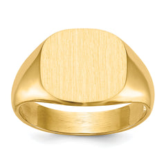 14k 13.5x12.0mm Open Back Mens Signet Ring