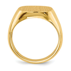 14k 15.0 x13.5mm Open Back Mens Signet Ring
