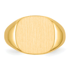 14k 15.0 x13.5mm Open Back Mens Signet Ring