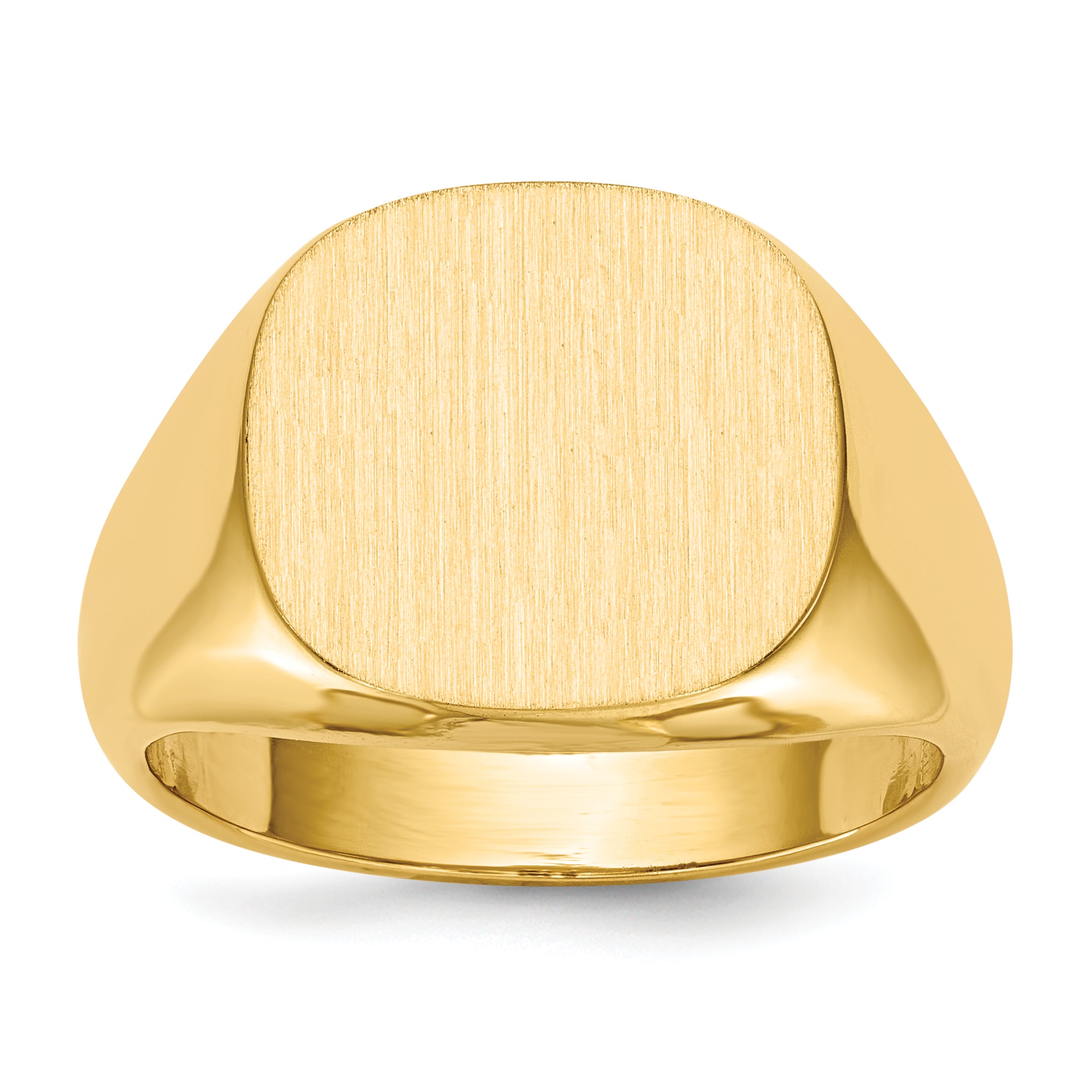 14k 15.0 x13.5mm Open Back Mens Signet Ring