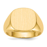 14k 15.0 x13.5mm Open Back Mens Signet Ring