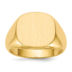 14k 15.0 x13.5mm Open Back Mens Signet Ring