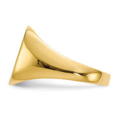14k 13.5x15.0mm Closed Back Mens Signet Ring
