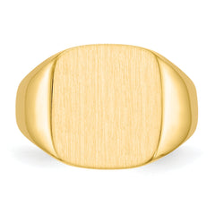 14k 13.5x15.0mm Closed Back Mens Signet Ring