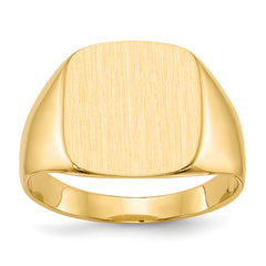 14k 13.5x15.0mm Closed Back Mens Signet Ring