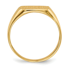 14k 12.5x13.0mm Open Back Mens Signet Ring