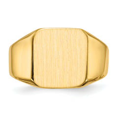 14k 12.5x13.0mm Open Back Mens Signet Ring