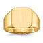 10ky 13.0x12.5mm Open Back Men's Signet Ring