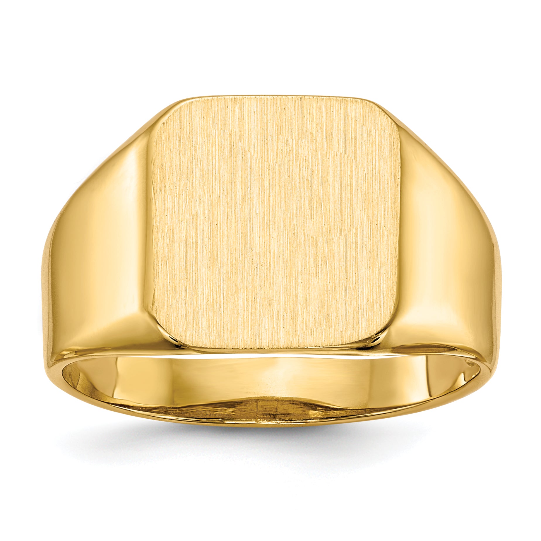 14k 12.5x13.0mm Open Back Mens Signet Ring