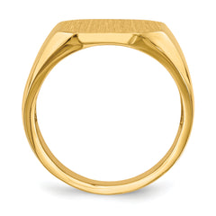 14k 15.0x17.0mm Open Back Mens Signet Ring