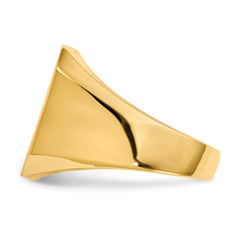 14k 15.0x17.0mm Open Back Mens Signet Ring