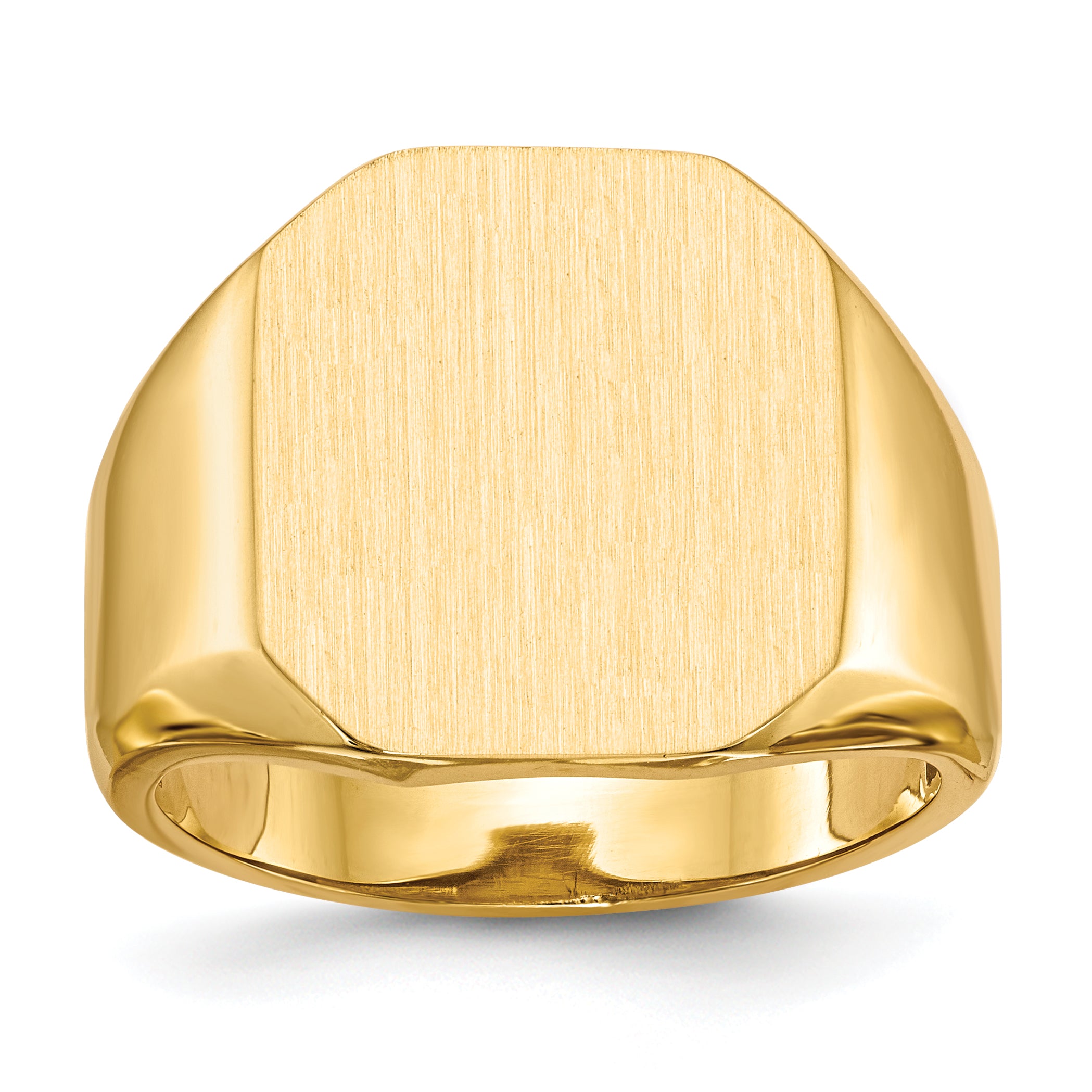 14k 15.0x17.0mm Open Back Mens Signet Ring