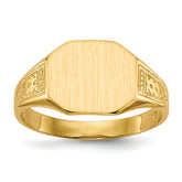 14k 11.0x9.0mm Open Back Signet Ring