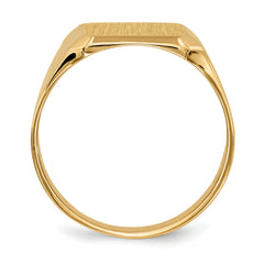 14k 12.5x15.0mm Closed Back Mens Signet Ring