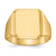14k 12.5x15.0mm Closed Back Mens Signet Ring
