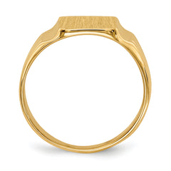14k 7.5x9mm Closed Back Signet Ring