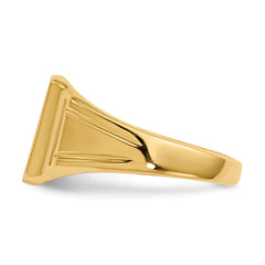 14k 7.5x9mm Closed Back Signet Ring