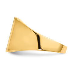 14k 13.0x13.0mm Open Back Mens Signet Ring