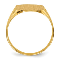 14k 14.0x12.5mm Closed Back Mens Signet Ring