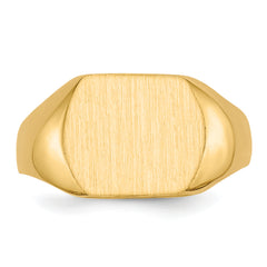 14k 12.0x10.5mm Closed Back Signet Ring