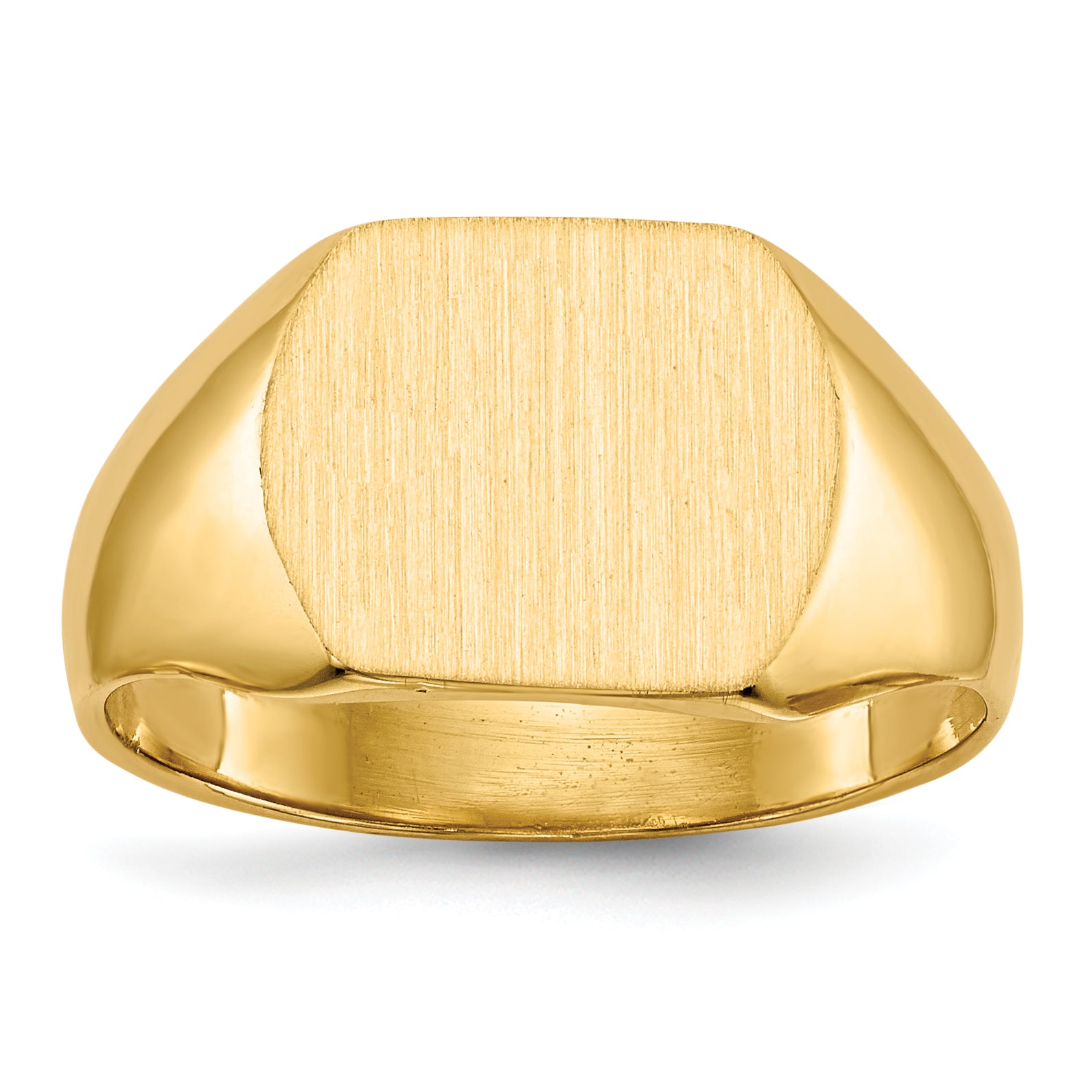 14k 12.0x10.5mm Closed Back Signet Ring
